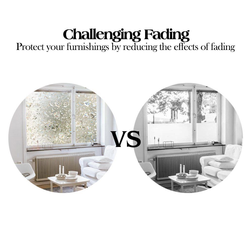 Наклейка Неклеящаяся наклейка на стекло Оконные пленки Наклейка на стекло 3D Статическая Декоративная Конфиденциальность