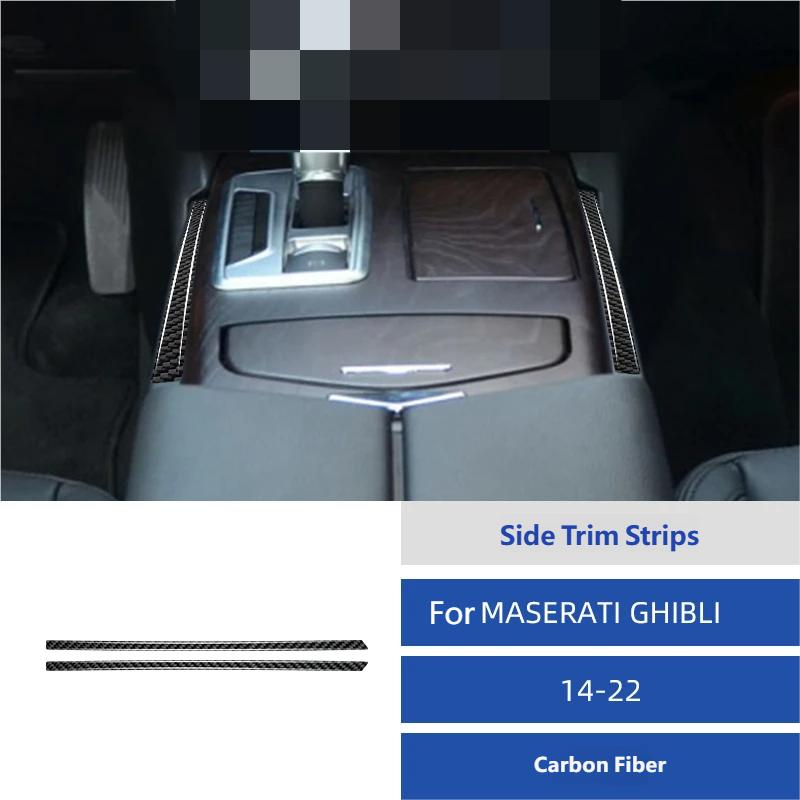 For Maserati Ghibli 2014-2022 Real Carbon Fiber Interior Kit Dashboard Console Decoration Cover Trim Stickers