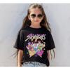Детская футболка Kpop Охотники на демонов с коротким рукавом Saja Мальчики Kdis Футболка Милые Kpop Охотники на демонов Harajuku Футболка для мальчиков и девочек