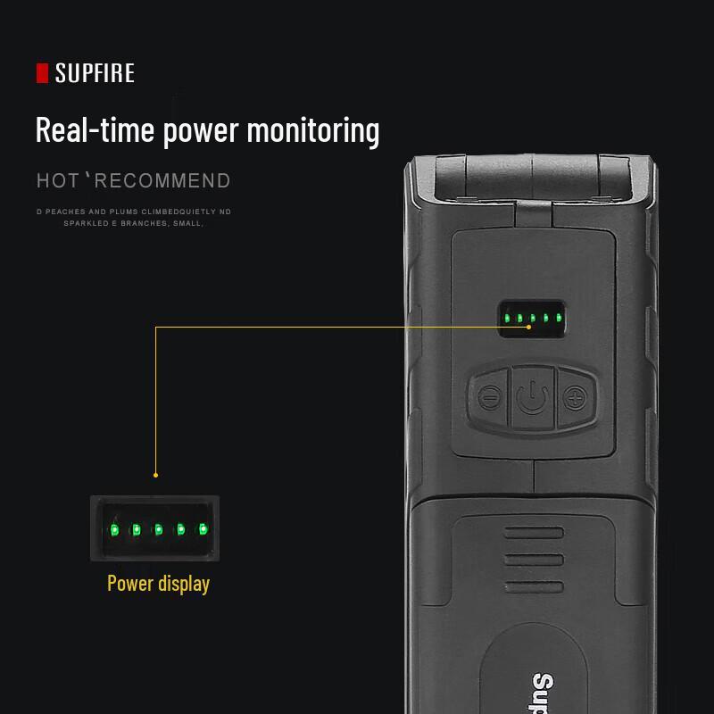 SupFire G15 Magnetic Rechargeable Work Flashlight