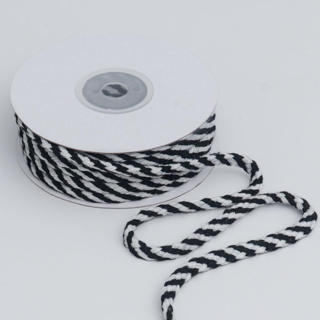 0.8cm Two-color Cotton Rope Christmas Day Decoration Diy Handmade Braided Rope Binding Dumplings Line Colorful Package Dumpling Rope Home Decoration