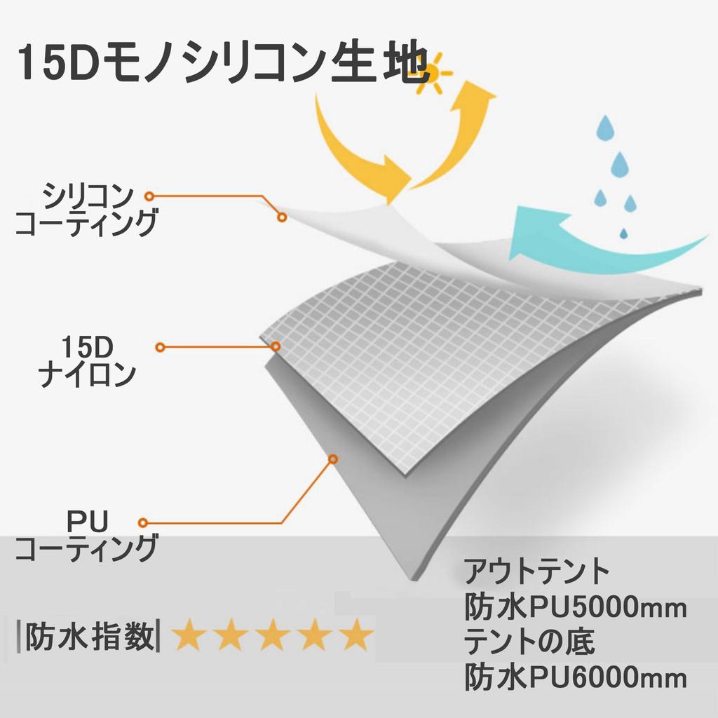 3F UL GEAR LANSHAN Teepee Waterproof Ultra Lightweight Large Easy To Set Single Double 15D Small Item Storage 3 4 Mesh Solo Touring Simple Disaster