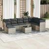 VidaXL Garden Lounge Set with Cushions 9 Pcs, Sofas with Adjustable Feet, Outdoor Furniture Set Patio Terrace, 3249901