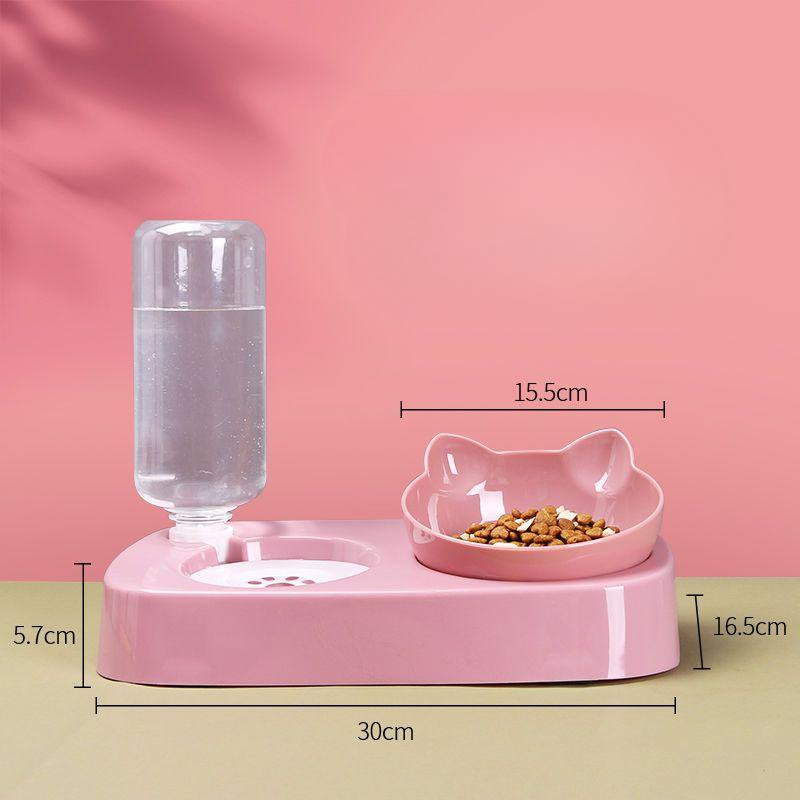 Cat Bowl Double Bowl Protects The Cervical Spine Automatic Drinking Water Anti-overturning Food Bowl Dog Bowl Rice Bowl