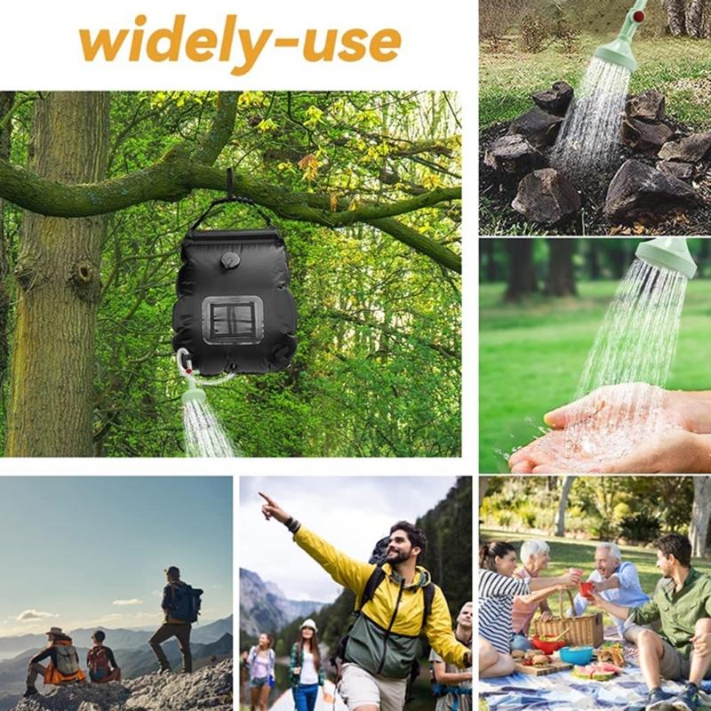 Прочный 20-литровый походный душ с подогревом от солнца, портативный, для кемпинга, туризма, альпинизма, купания