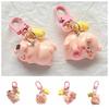 Charms Pink Pig Pendant Resin 3D Key Chain Personality Cartoon Key Chain  Children