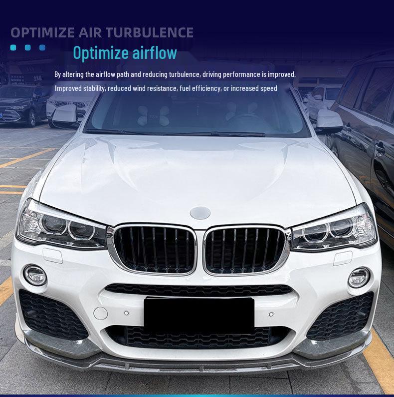 Модификация углового спойлера переднего бампера BMW