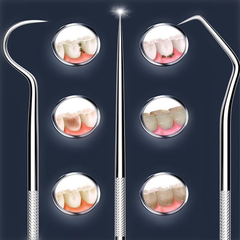 3 шт./компл. зубочистка из нержавеющей стали для ухода за полостью рта, инструмент для чистки зубной нитью, портативный набор зубочисток