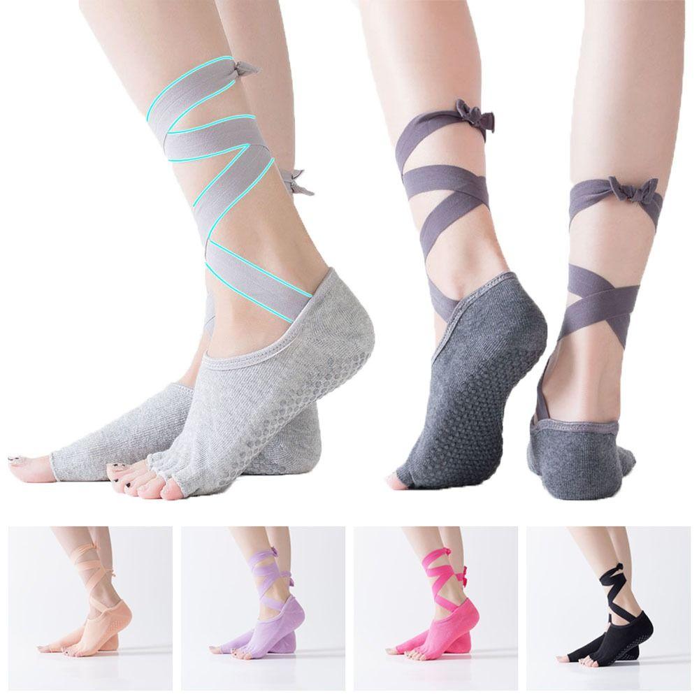 Dot Glue Pilates Socks Women Cotton Toe Yoga Socks Simple Five Fingers Socks Ballet