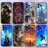 Чехол для телефона с аниме Атака Титанов для iPhone 16, 15, 14, 13, 12, 17, Pro Max, Plus, силиконовый, черный