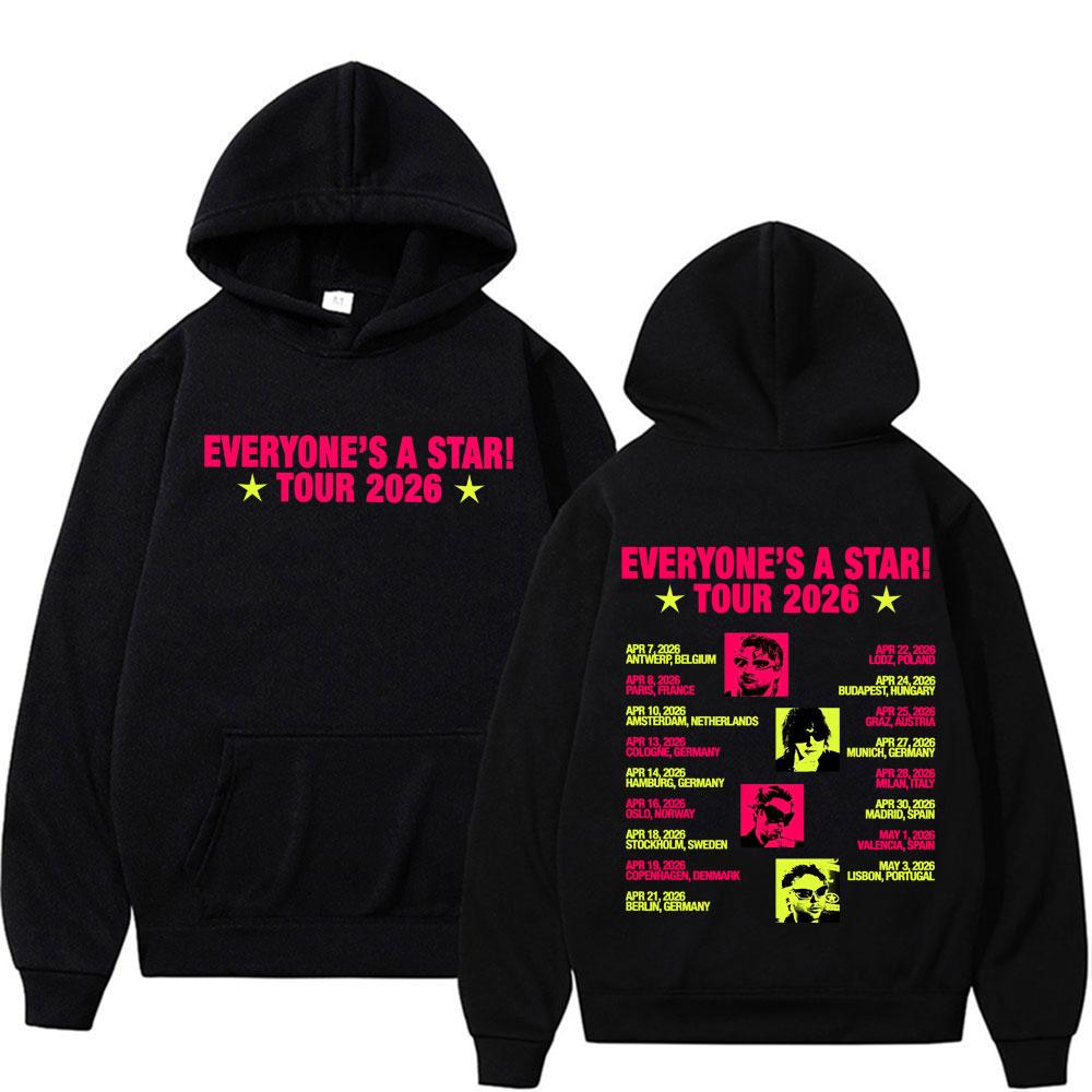 5 Seconds of Summer Everyone's A Star Tour 2026 Album Hoodie Unisex Fashion Vintage Harajuku Hooded Sweatshirt Streetwear