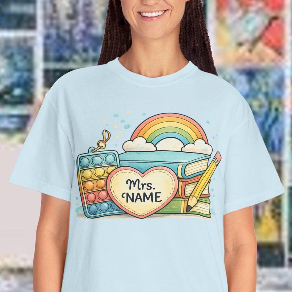 Personalized Special Education Teacher Shirt, Comfort Colors Custom Name Mrs Shirt, SPED Teacher Tee Gift, Back to School T shirt