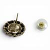 Excellent CHANEL Pierce COCO Mark Crystal Leather Trim Pearl white Women B25 Used
