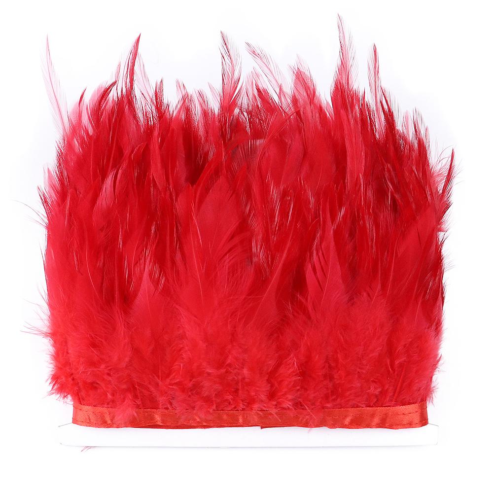 Feather4-6inch High Quality Chicken Feathers Trim Fringe 1meter Mint Green Rooster Feather Ribbon Wedding Dress Creative Crafts Plumes