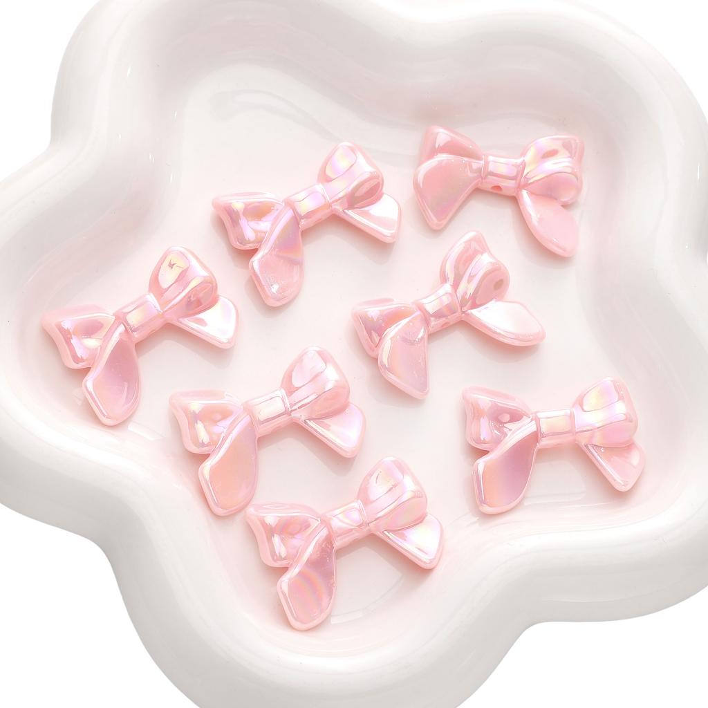 2/10 шт. акриловые бусины-бантики цвета AB, разбросанные бусины для самостоятельного изготовления браслетов, ожерелий и ювелирных изделий