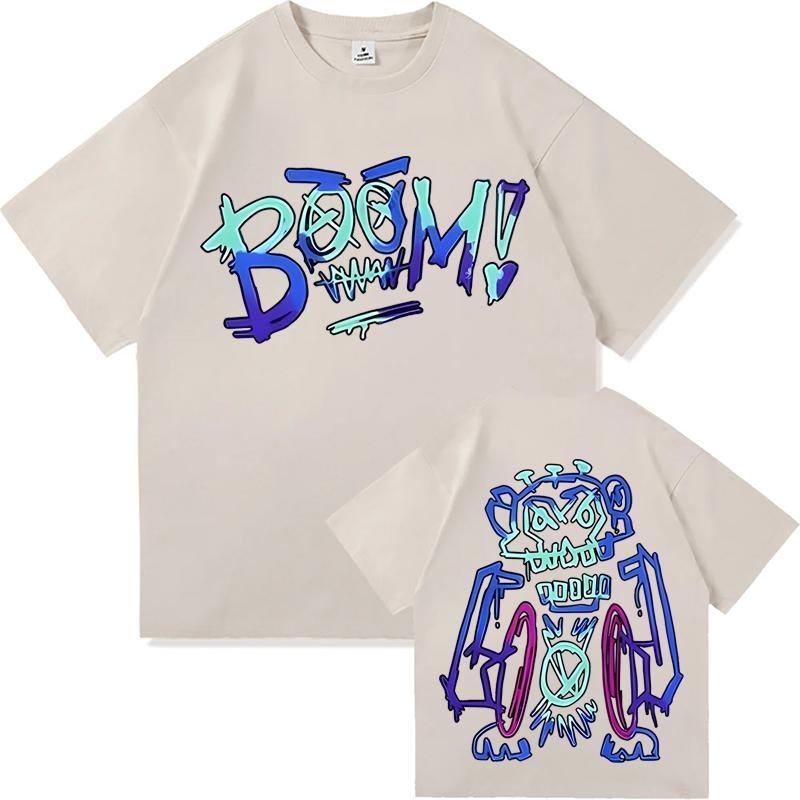 Футболка League of Legends Jinx Arcane Anime Мужская футболка с графическим принтом Оверсайз Уличная одежда Игровая атрибутика Повседневный летний топ