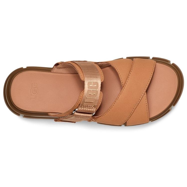UGG Тканевая стильная женская сандалия Тостово-коричневая 1136765-TOAS