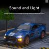 Масштаб 1/24 Mustang Shelby GT500, литая под давлением модель автомобиля, игрушечный автомобиль с откатным механизмом, звуком и светом для детей, коллекция подарков для мальчиков и девочек