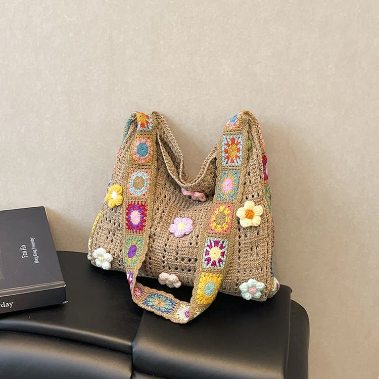 Богемская плетеная сумка одно плечо диагональный рюкзак