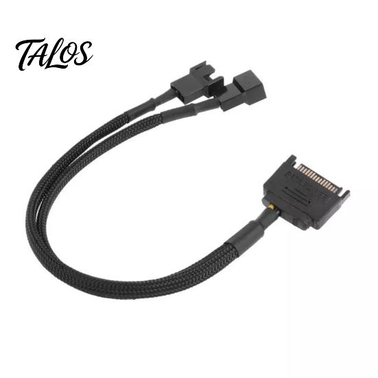 SATA 15Pin на 2-сторонний 3-контактный 4-контактный адаптер питания для вентилятора компьютера, удлинительный кабель
