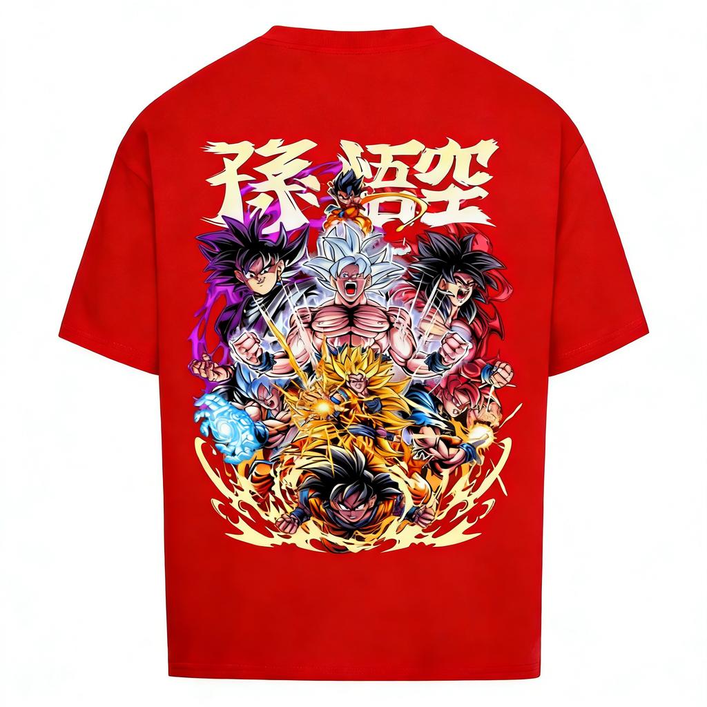 Sports Casual Outdoor Gym Goku All Forms TShirt Unisex 2026 Summer Cotton Oversized Dragon Ball Anime Graphic Print Daily Wear Tee