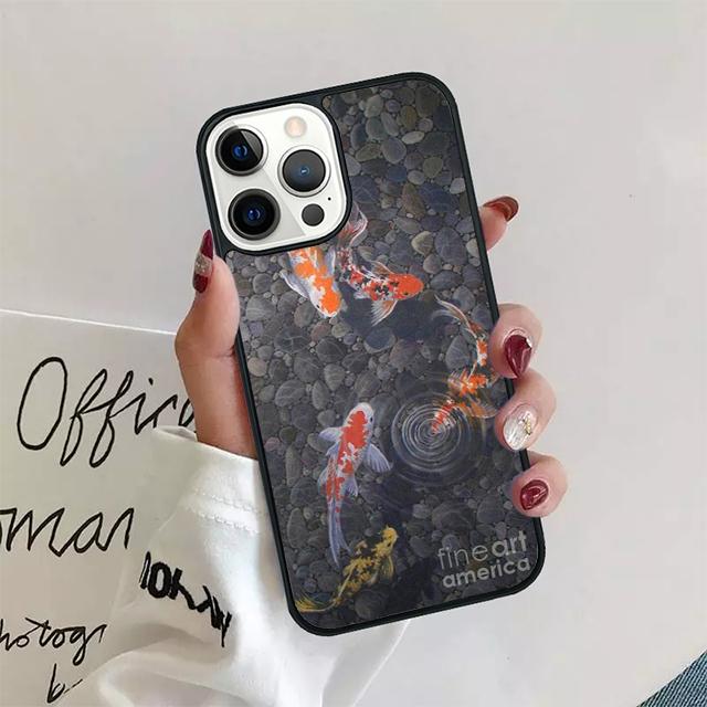 Чехол для телефона с изображением рыбы Кои для iPhone 17 Air 15 16 14 13 11 12 Pro Max Max Plus Задняя крышка Coque shell fundas