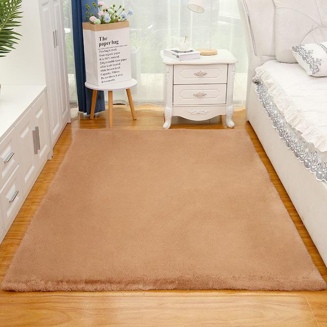 Plush Living Room Large Carpet White Carpets Decoration For Children 'S Room Non -Slip Mat Furry Fluffy Girl Bedroom Bedside Mats