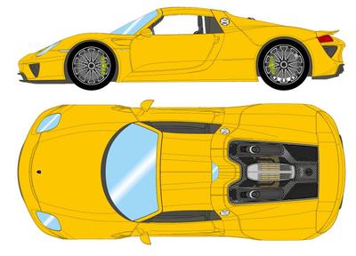 КОЛЛЕКЦИЯ EIDOLON Porsche 918 Spider 2011 Signal Yellow Готовый продукт 1/43