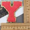 Mixed Color English Alphabet Embroidery Cloth Sticker Digital Towel Embroidery Computer Embroidery Stamp Clothes Smiley Face Patch Sticker