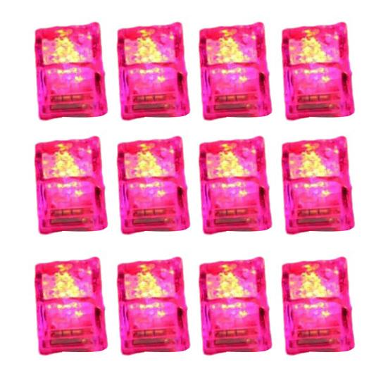 12 шт. Светодиодные светящиеся кубики льда, меняющие цвет при контакте с жидкостью, многоцветные, 7-цветные светодиодные кубики льда, пищевой класс, для вечеринок, свадеб, баров, подсветка для напитков