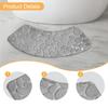 Curved Shower Bath Mat Anti Slip Household Decor Bath Rug Fan Shaped Foot Rug for Tub