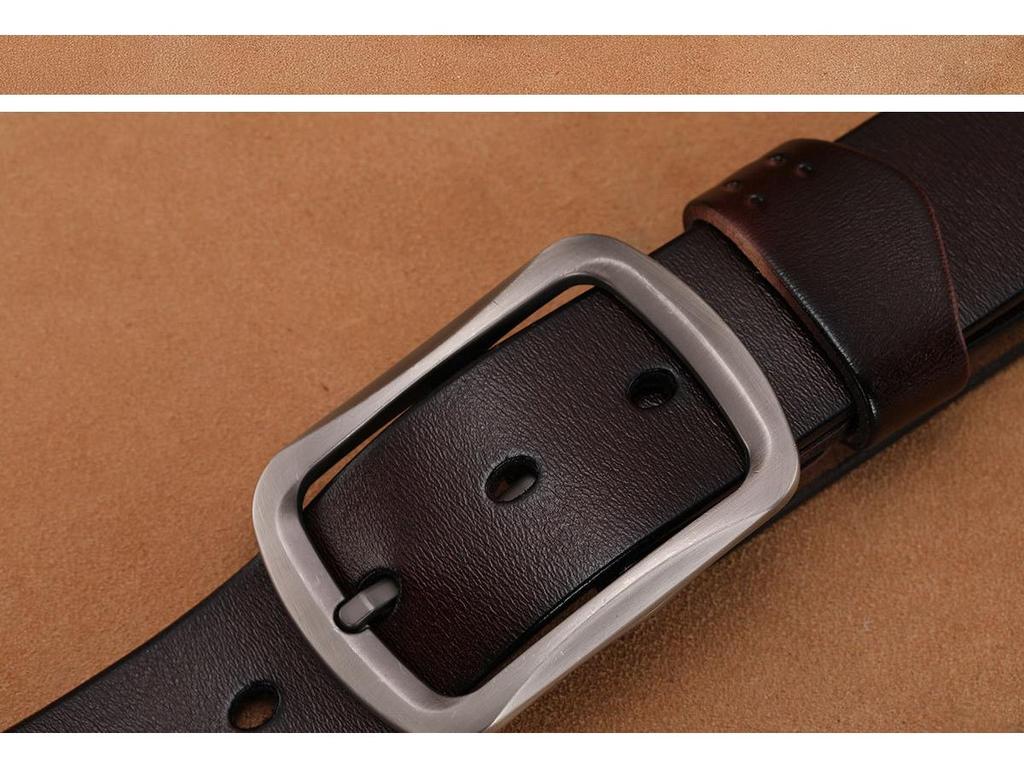 Men's Genuine Leather Pin Buckle Cowhide Retro Belt