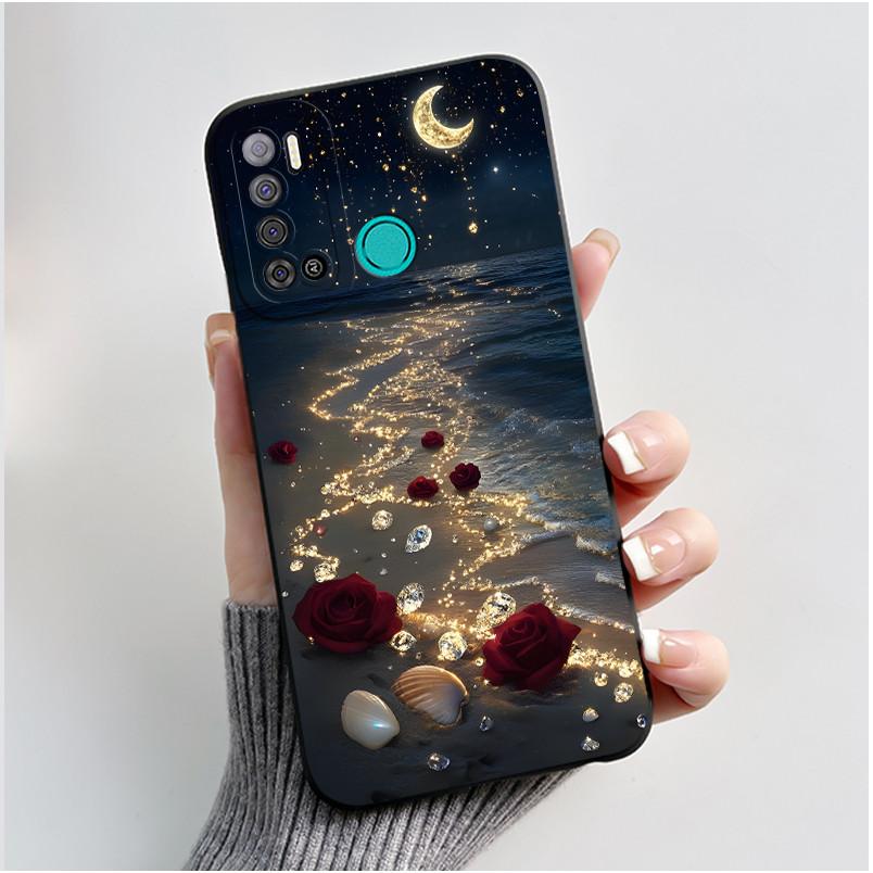 Для Tecno Pouvoir 4 Pouvoir 4 Pro LC7 LC8 Чехол Роскошный Милый Кролик с Сердечками Смешной Чехол для Телефона Черный Силиконовый Защитный Задний Чехол
