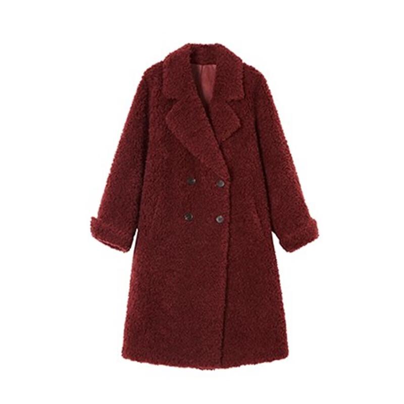 Sweet Basil Women's Double-Breasted Wool Coat