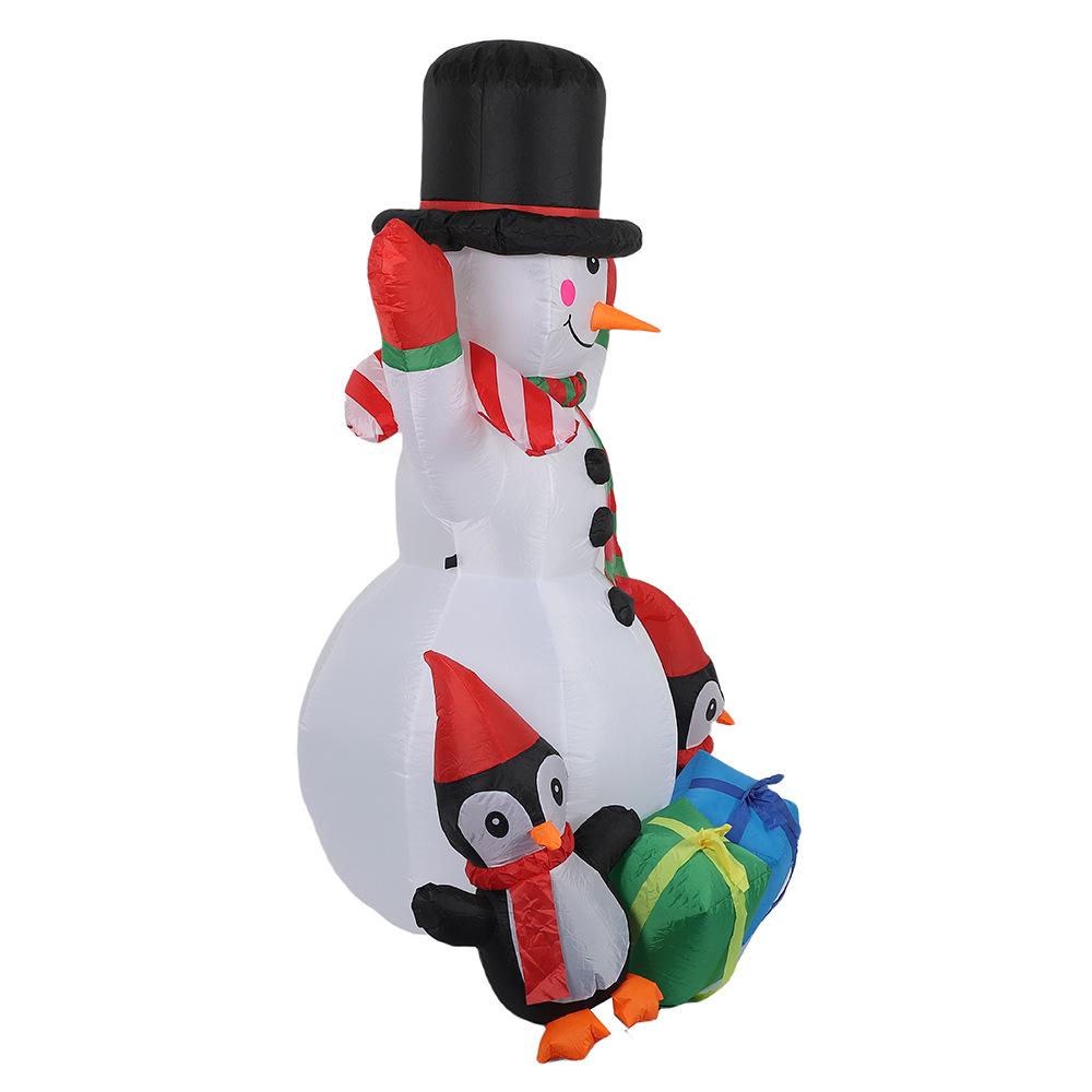 1.8m Christmas Snowman & Penguin Inflatable Gift Set