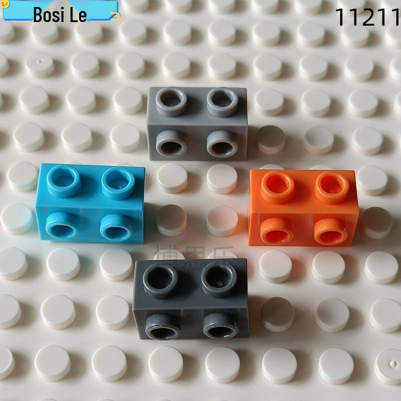 Образовательный одинарный адаптер-шпилька 1x2, совместимый с LEGO 11211 MOC, для строительных проектов по науке и технике.