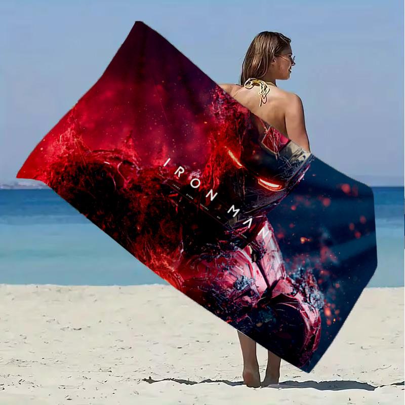 Hero Iron Beach Towel Microfiber Beach Towel Super Soft & Absorbent for Bath, Beach, Travel Bath Time Accessory, Fan gifts