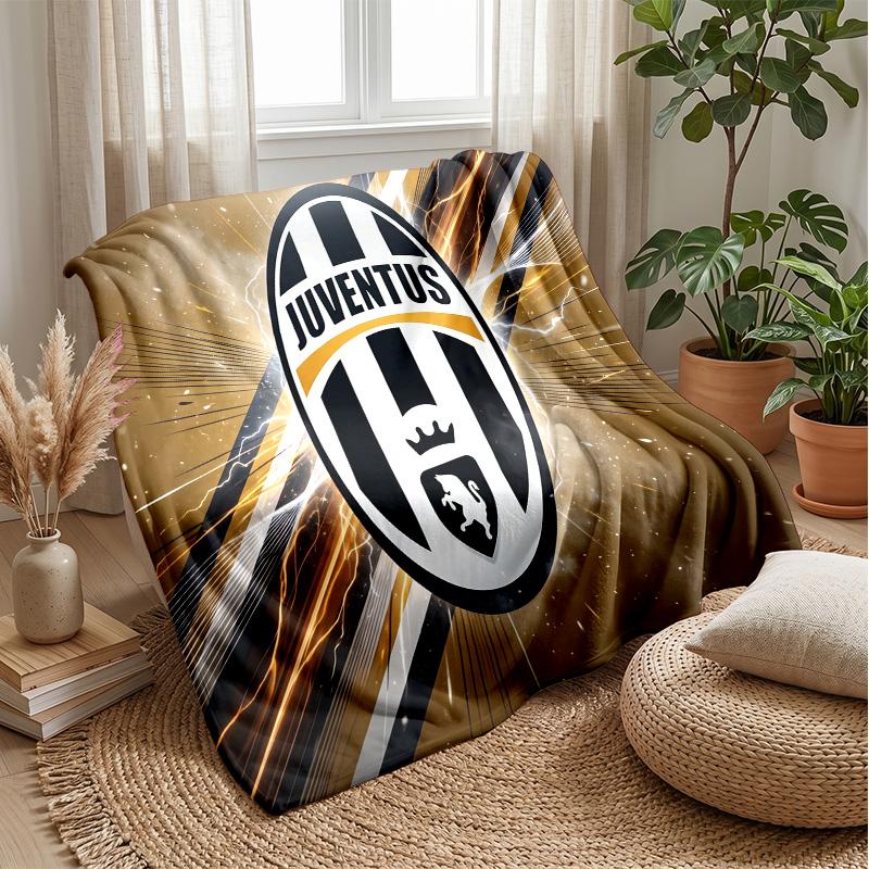 Juventus FC Theme blanket Soft Flannel Blanket Plush Throw Blanket Cozy Sofa Bed Blanket for Home Decor