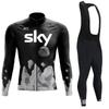Men Women Cycling Jersey Set Long Sleeve Breathable Quick Dry Bike Shirt Mountain Road
