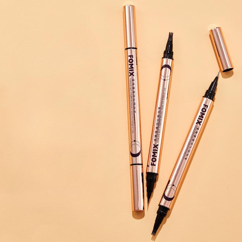 Двусторонняя ручка для макияжа глаз, быстросохнущая, водостойкая, устойчивая к поту, долговечная, не размазывается, водный карандаш для бровей, подводка для глаз