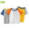 High Quality Children's Summer T-shirt Cotton Children's Short Sleeve Solid Color Baby Clothes