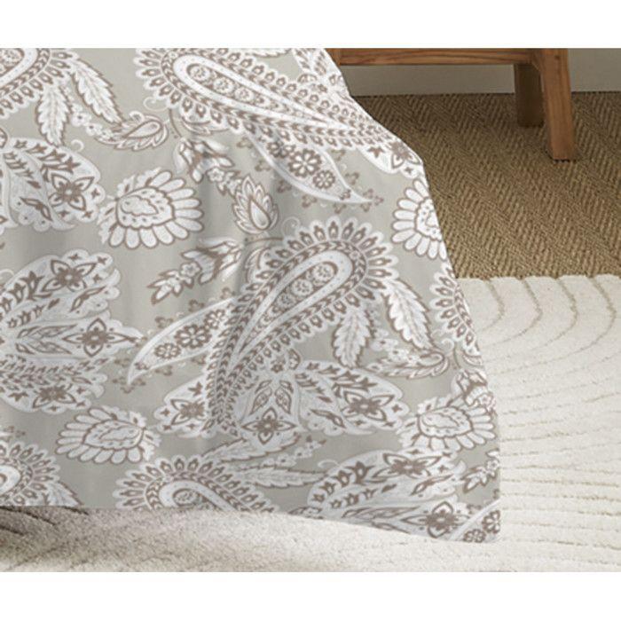 Parure de couette 3 Pièces réversible pour lit 240 x 220 cm "Cachemire Naturel" Coton Pur