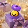 Игрушка-сквиш в виде пельменя, сжимаемая с фиолетовой пароваркой, Жуткая булочка на пару, Снятие стресса, для офисного стола, на Хэллоуин, Шарик для расслабления дома, Игрушки-фиджеты