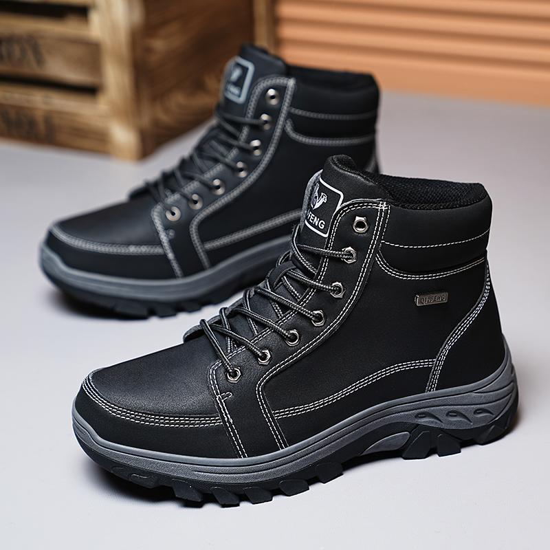 Мужские треккинговые ботинки с высоким верхом, толстой нескользящей подошвой и защитой от проколов, походные ботинки для кемпинга, удобные, устойчивые, уличные кроссовки для хайкинга, мужские