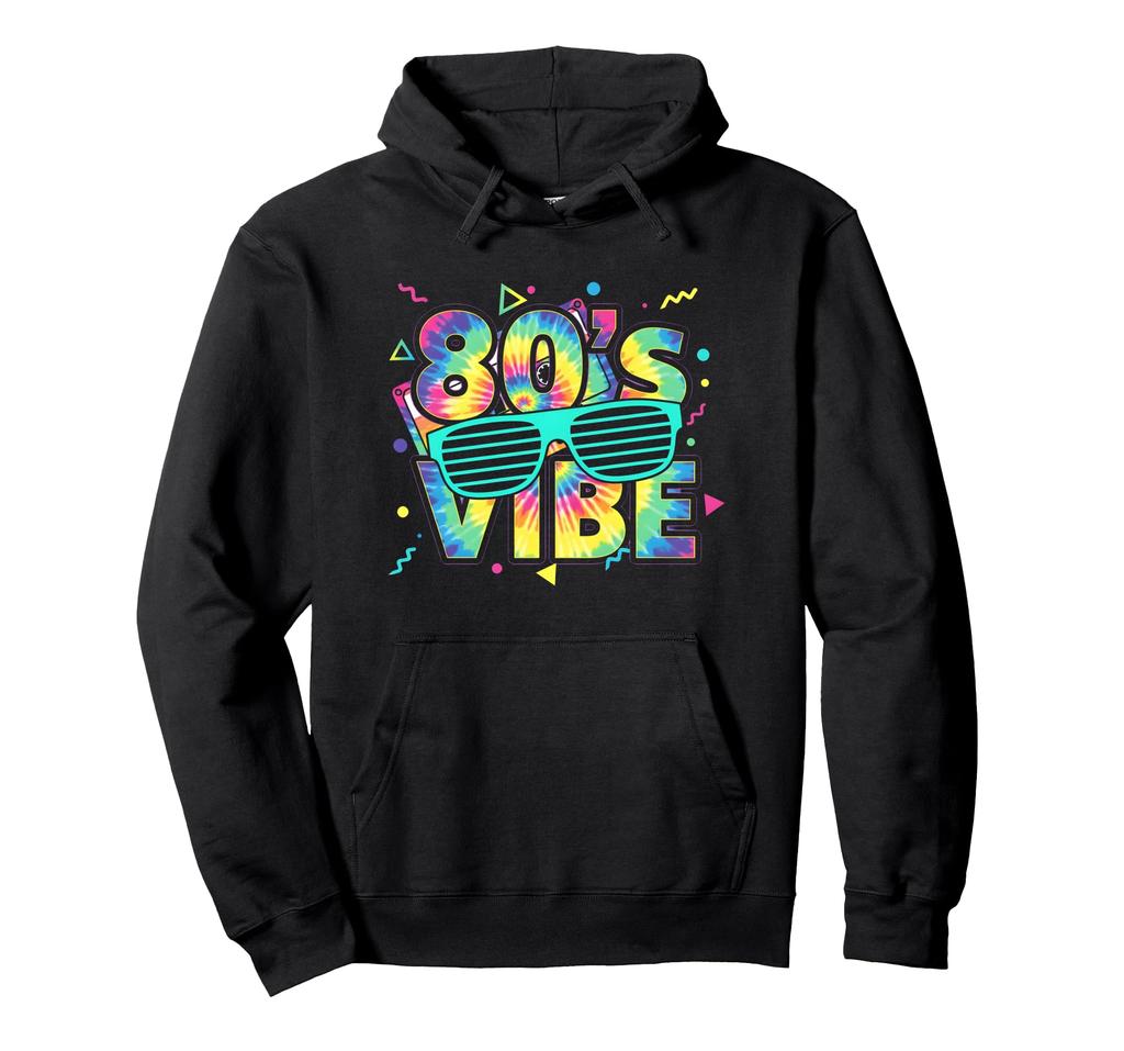 Classic 1980s Old School Cassette & Sunglasses Throwback Hoodie