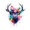 1/2pcs Looking At You Elk Heat Transfer Sticker, DIY Iron-On Decals For Clothes, T-Shirt Making, Pillow Decorating, Clothing Supplies & Appliques