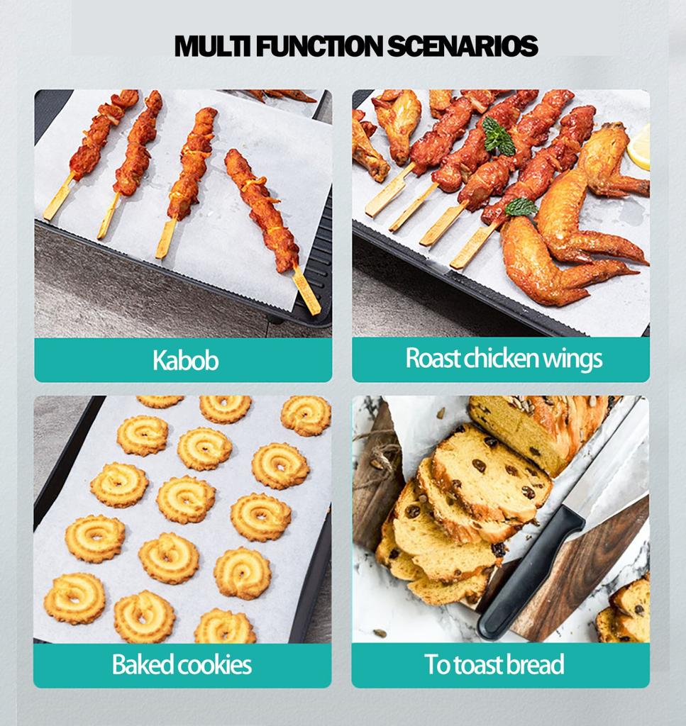 Precut Non-Stick Baking Sheets Parchment Paper For Fryer,cooking And Grilling