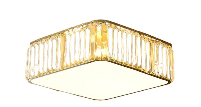 Vetro SQ - crystal ceiling lamp 40x40cm Gold