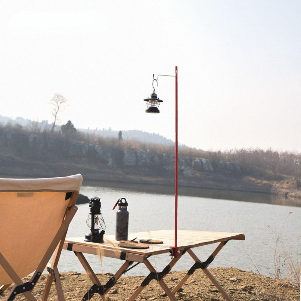 Pole Hanging Lamp Shelf Light Holder Lantern Stand Fishing Light Pole Lamp Pole Camping Post Pole