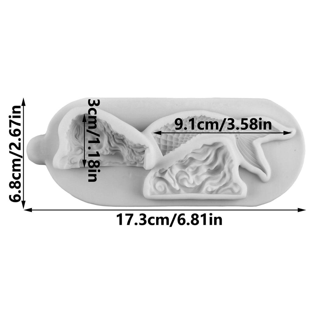 Форма силиконовая Русалка Дельфин Рыба Черепаха Краб Осьминог Морской конь Формы Инструменты для украшения торта Топпер для кекса Конфета Смола Глина Шоколад Мастика Форма